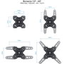 TOOQ Soporte de Pared para Pantallas 13-43 Pulgadas, Negro